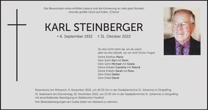 Traueranzeige Karl Steinberger