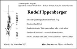 Traueranzeige Rudolph Ippenberger