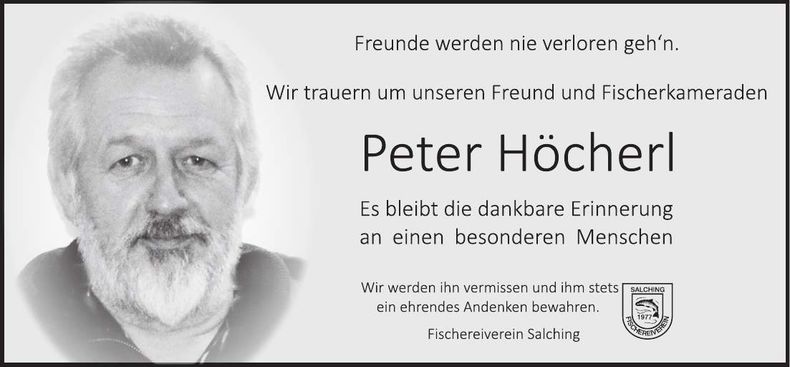 Traueranzeige Peter Höcherl