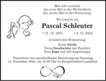 Traueranzeige Pascal Schleuter