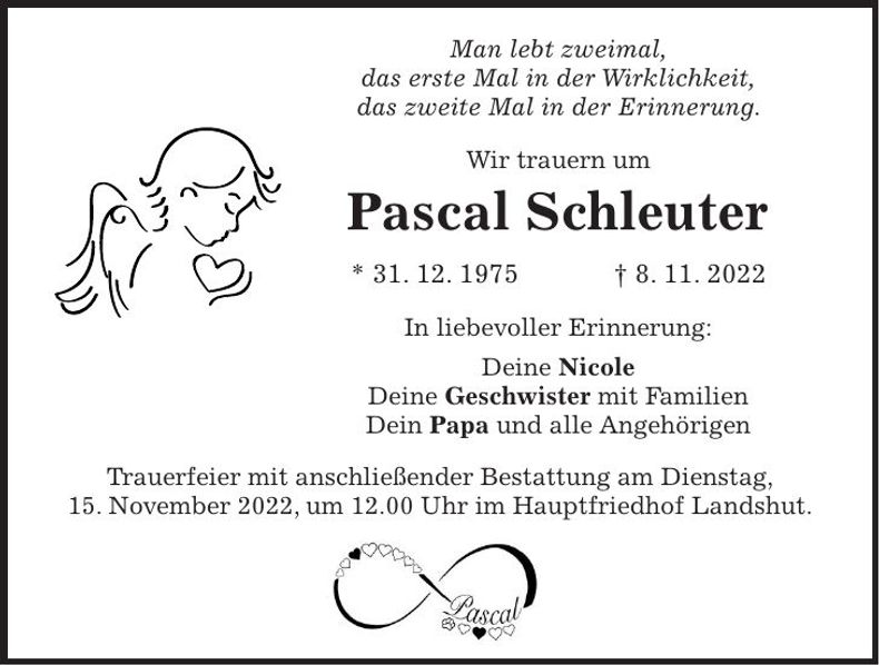 Traueranzeige Pascal Schleuter