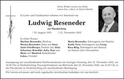 Traueranzeige Ludwig Reseneder