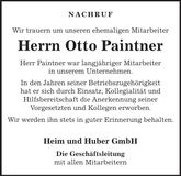 Traueranzeige Paul Rank