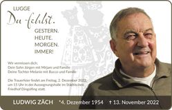 Traueranzeige Ludwig Zäch