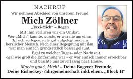 Traueranzeige Mich Zöllner