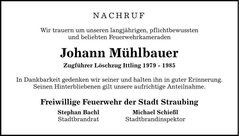 Traueranzeige Markus Muckenschnabl