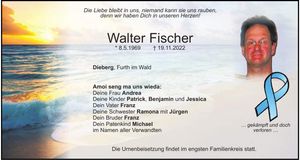 Traueranzeige Walter Fischer