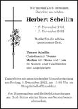 Traueranzeige Herbert Schellin