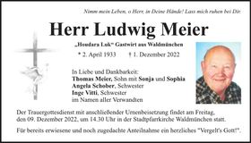 Traueranzeige Ludwig Meier