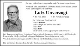 Traueranzeige Lutz Unverzagt