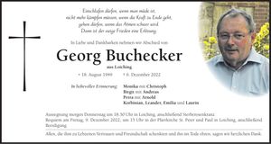 Traueranzeige Georg Buchecker