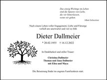 Traueranzeige Dieter Dallmeier