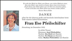 Traueranzeige Pfeilschifter Ilse