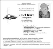 Traueranzeige Josef Kurz