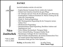 Traueranzeige Nico Janitschek