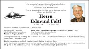 Traueranzeige Edmund Faltl
