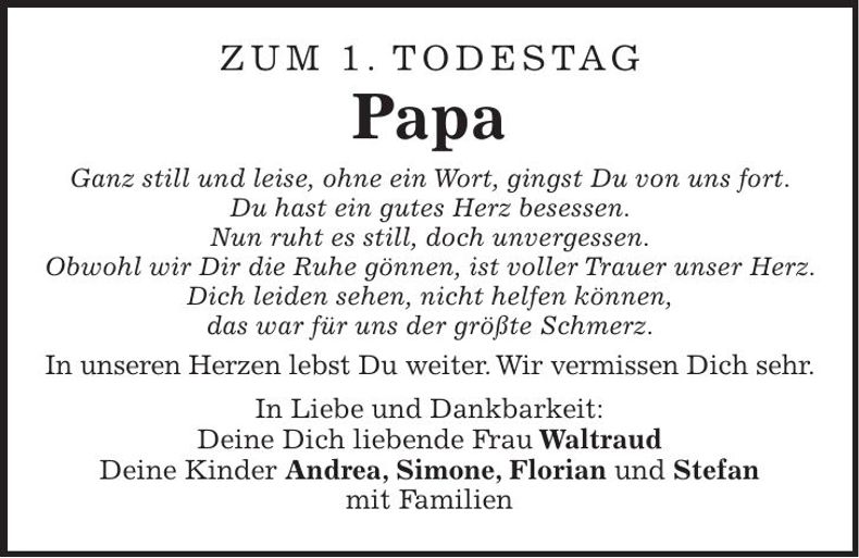 Traueranzeige Anton Kohl