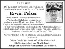 Traueranzeige Erwin Pelzer