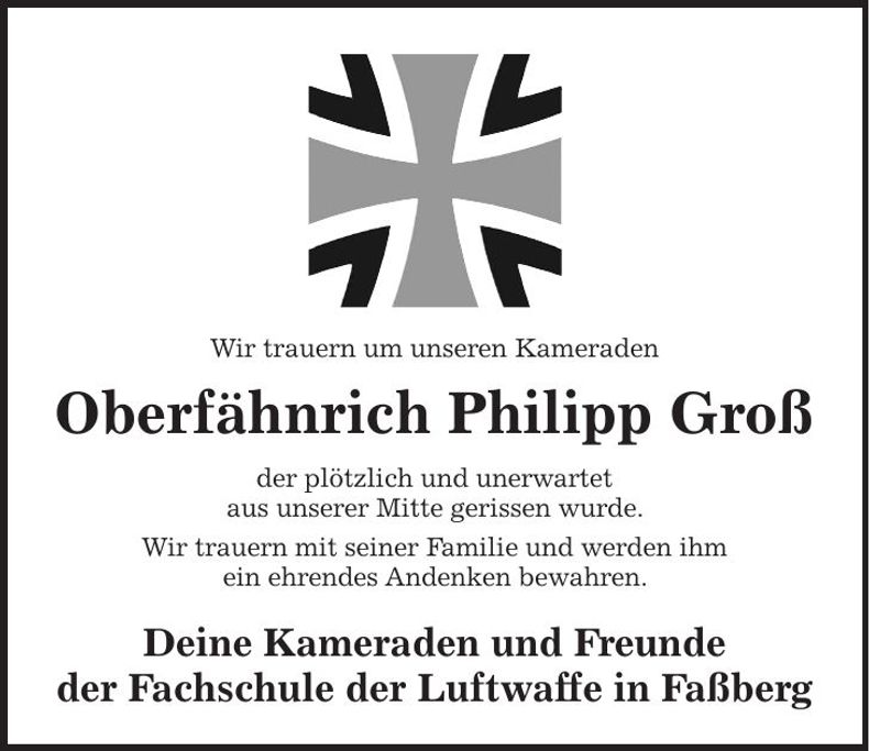 Traueranzeige Philipp Groß