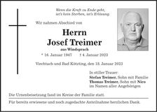 Traueranzeige Josef Treimer