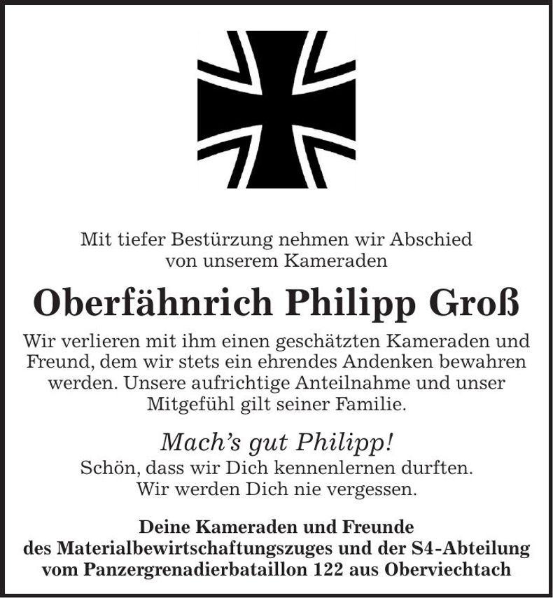 Traueranzeige Philipp Groß