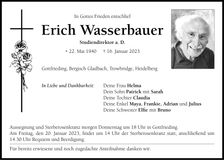 Traueranzeige Erich Wasserbauer