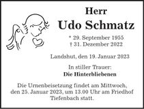 Traueranzeige Udo Schmatz