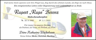 Traueranzeige Ruppert Berenz