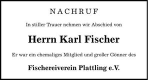 Traueranzeige Karl Fischer