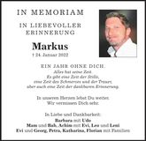 Traueranzeige Markus Muckenschnabel