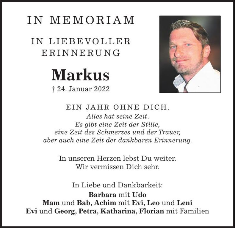 Traueranzeige Markus Muckenschnabel