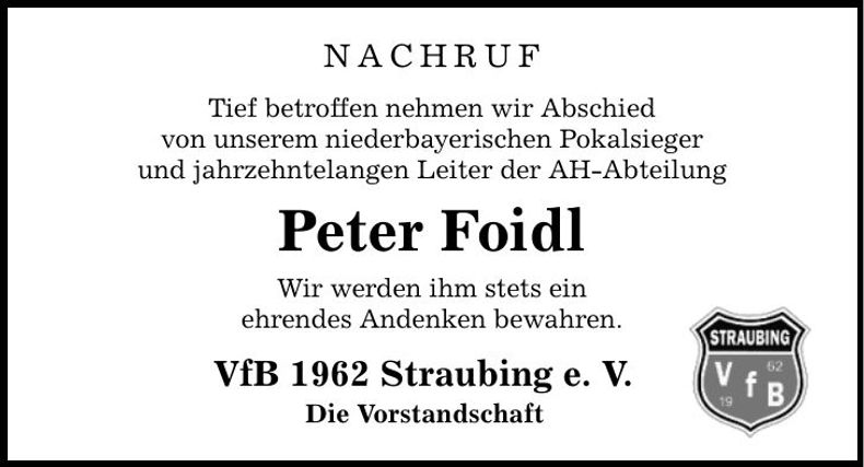 Traueranzeige Sepp Wolf