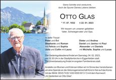 Traueranzeige Otto Glas