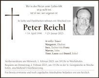 Traueranzeige Peter Reichl