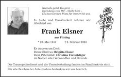 Traueranzeige Frank Elsner