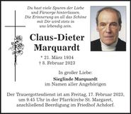 Traueranzeige Claus-Dieter Marquardt