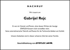 Traueranzeige Gabrijel Rejc