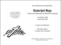Traueranzeige Gabrijel Rejc