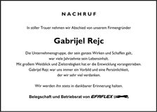 Traueranzeige Rejc Gabrijel