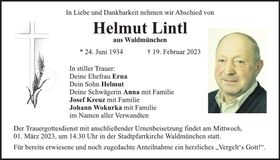 Traueranzeige Helmut Lintl