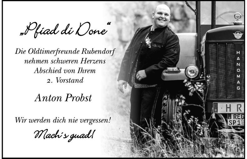 Traueranzeige Anton Probst