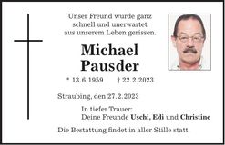 Traueranzeige Michael Pausder