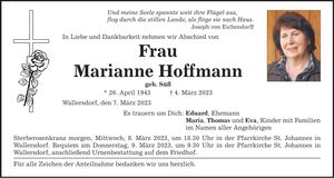 Traueranzeige Marianne Hoffmann