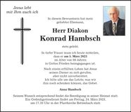 Traueranzeige Konrad Hambsch
