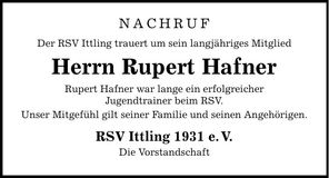 Traueranzeige Ludwig Resinger