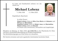 Traueranzeige Michael Lobenz
