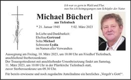 Traueranzeige Michael Bücherl