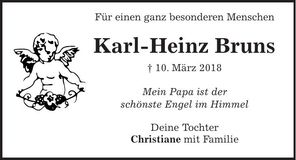 Traueranzeige Karl-Heinz Burns