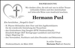 Traueranzeige Hermann Pusl
