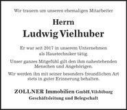Traueranzeige Ludwig Vielhuber